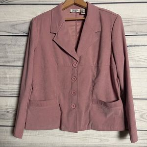 Vintage Selene Pink Blazer Over Coat Jacket